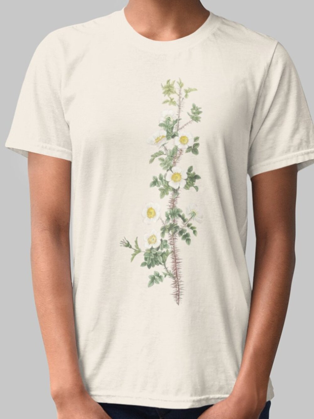 Scotch Rose Vintage Floral Print Short Sleeve Graphic Tee T-shirt S-XXL